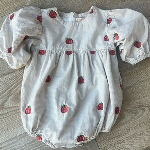 Pink Chicken pumpkin Halloween bubble 18-24 months